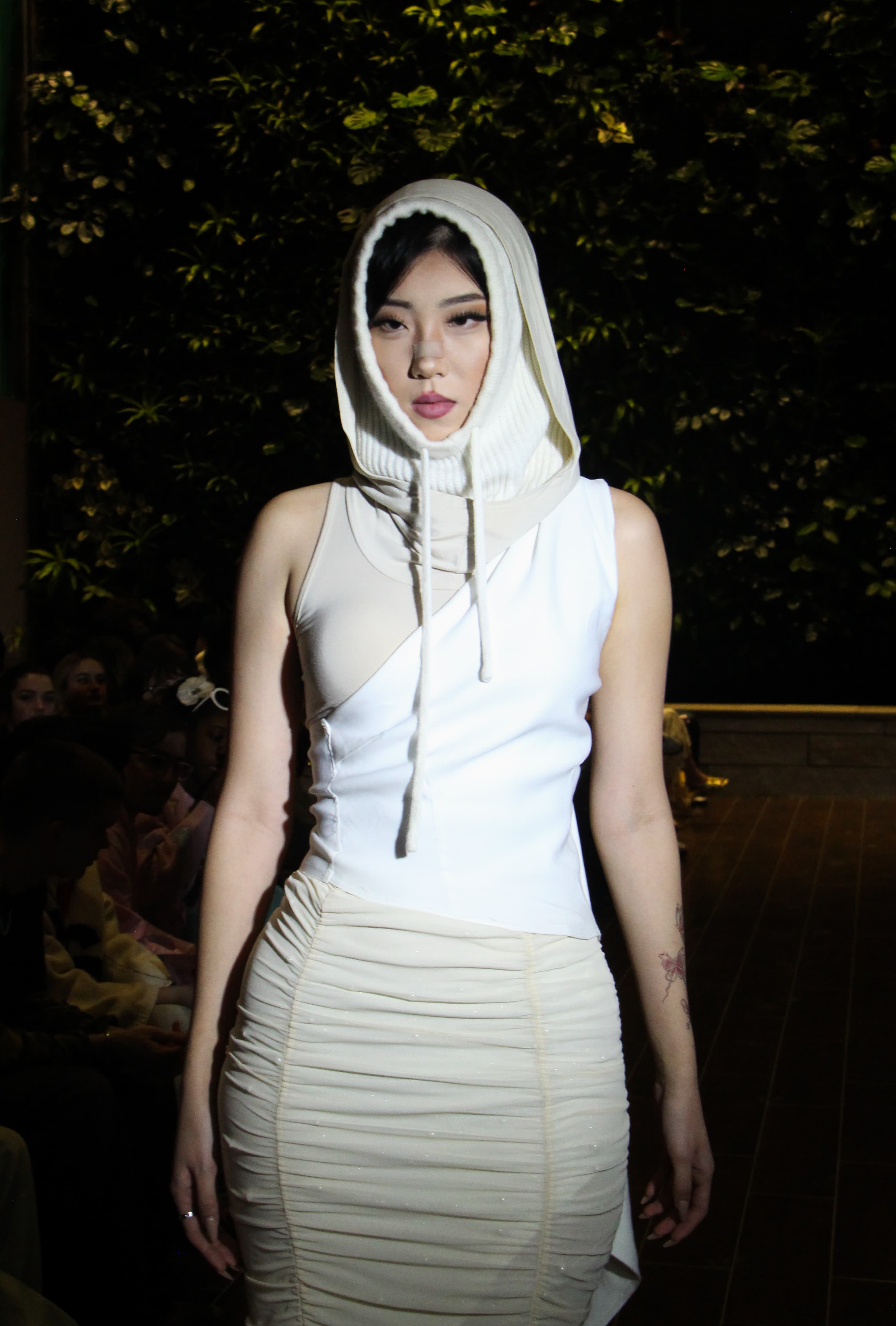 Runway look 15 from Future Relics collection