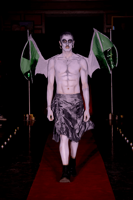 Runway look 8 from Haus of Horror collection